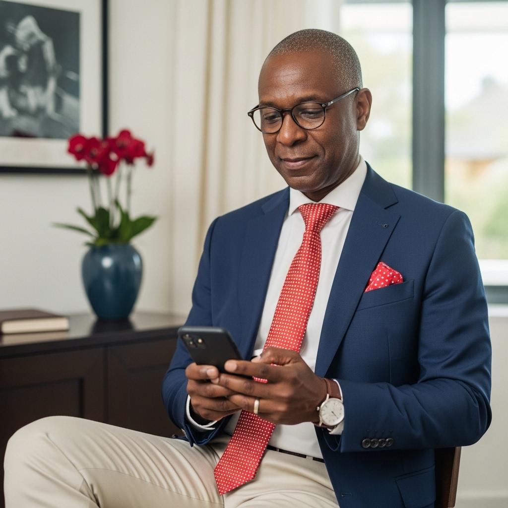Professional Man with Device