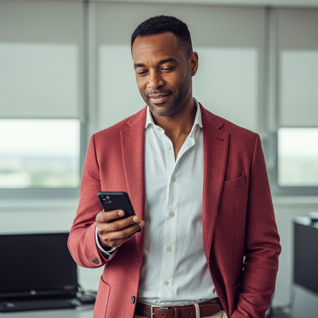 Professional Man with Device