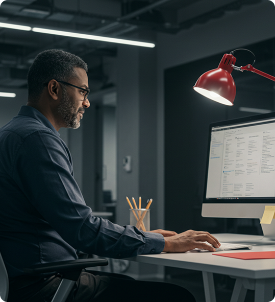 Professional Man with Device