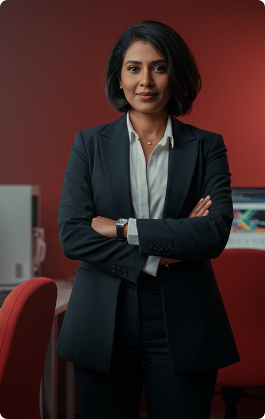 Professional Woman with Device