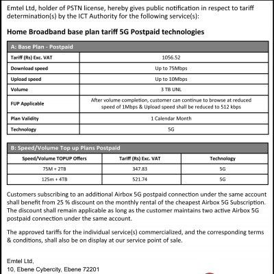 Home broadband base plans 